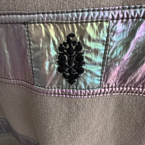 Freepeople sage stone Iridescent 1/2 zip Jacket - Picture 4 of 6